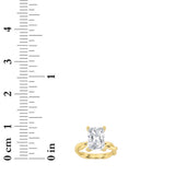 1CTW Radiant Shaped Lab Grown Diamond (F/VS) Twisted Shank Solitaire Engagement Ring in 14K Gold