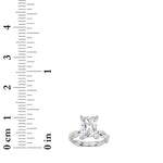 3CTW Radiant Shaped Lab Grown Diamond (F/VS) Twisted Shank Solitaire Engagement Ring in 14K Gold