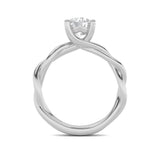 1.5CTW Round Shaped Lab Grown Diamond (G/VS) Twisted Shank Solitaire Engagement Ring in 14K Gold