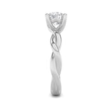 1.5CTW Round Shaped Lab Grown Diamond (G/VS) Twisted Shank Solitaire Engagement Ring in 14K Gold