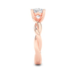 1.5CTW Round Shaped Lab Grown Diamond (F/VS) Twisted Shank Solitaire Engagement Ring in 14K Gold