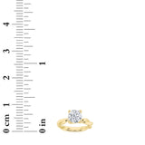 2CTW Round Shaped Lab Grown Diamond (F/VS) Twisted Shank Solitaire Engagement Ring in 14K Gold