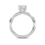 2.5CTW Round Shaped Lab Grown Diamond (F/VS) Twisted Shank Solitaire Engagement Ring in 14K Gold