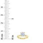 2.5CTW Round Shaped Lab Grown Diamond (F/VS) Twisted Shank Solitaire Engagement Ring in 14K Gold