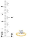 2.5CTW Round Shaped Lab Grown Diamond (F/VS) Twisted Shank Solitaire Engagement Ring in 14K Gold