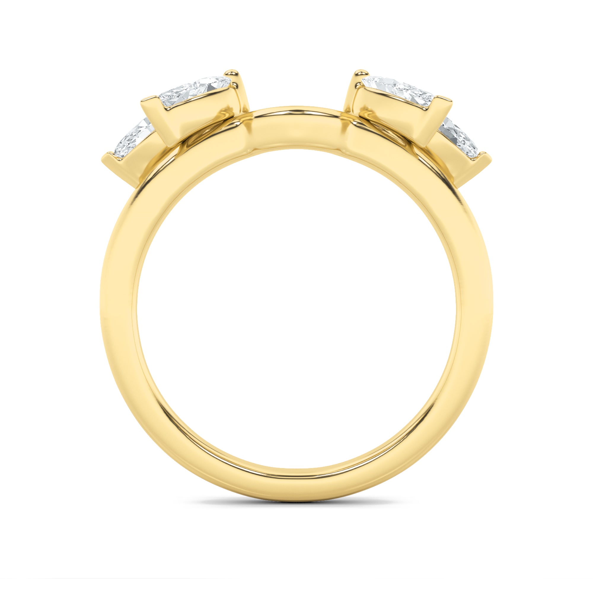 1CTW Marquise Shaped Lab Grown Diamond (F/VS) Wrap Ring in 14K Gold