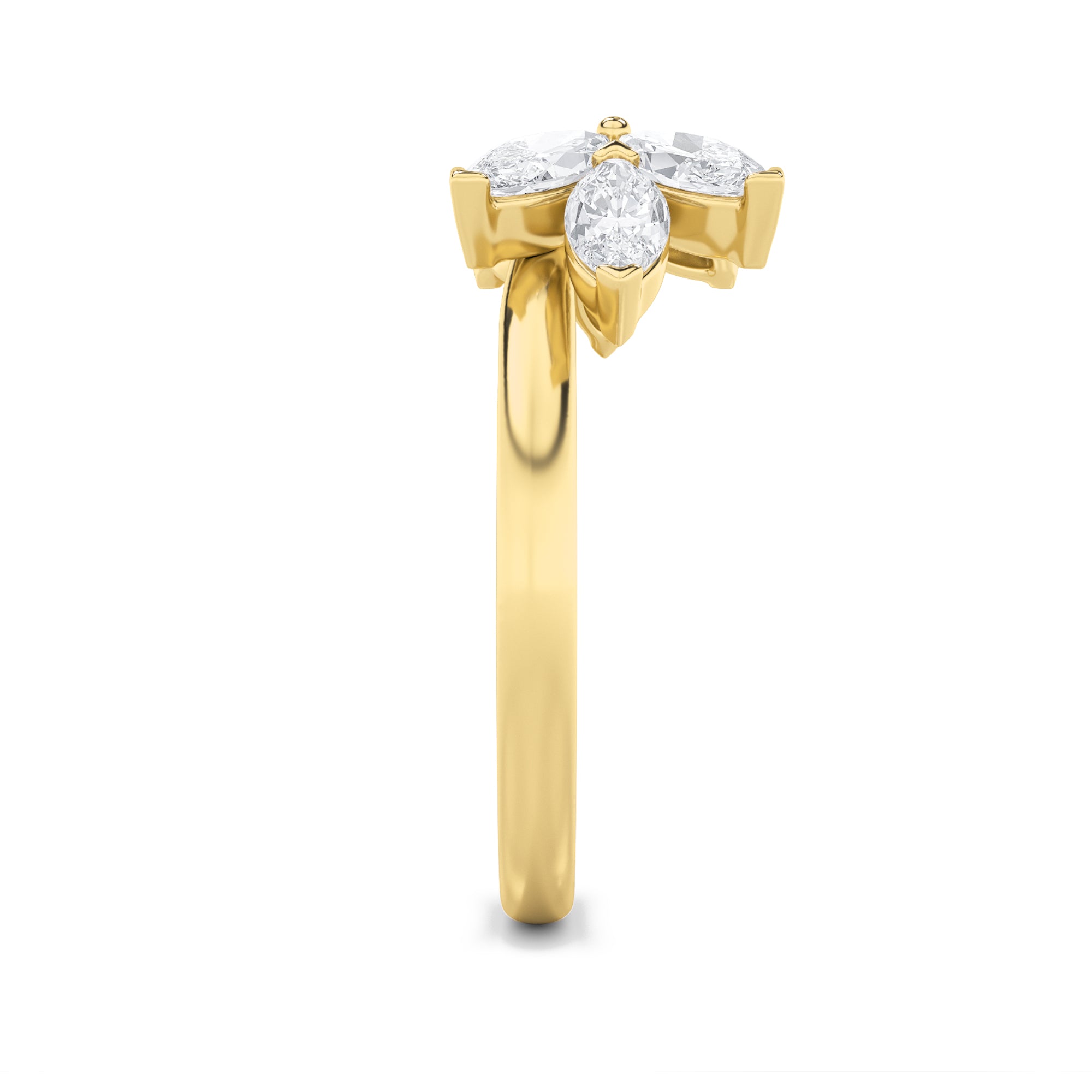 1CTW Marquise Shaped Lab Grown Diamond (F/VVS) Wrap Ring in 14K Gold