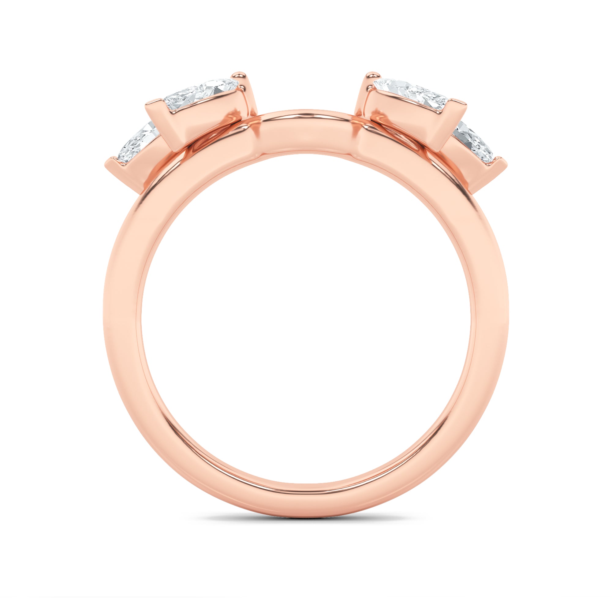 1CTW Marquise Shaped Lab Grown Diamond (F/VVS) Wrap Ring in 14K Gold