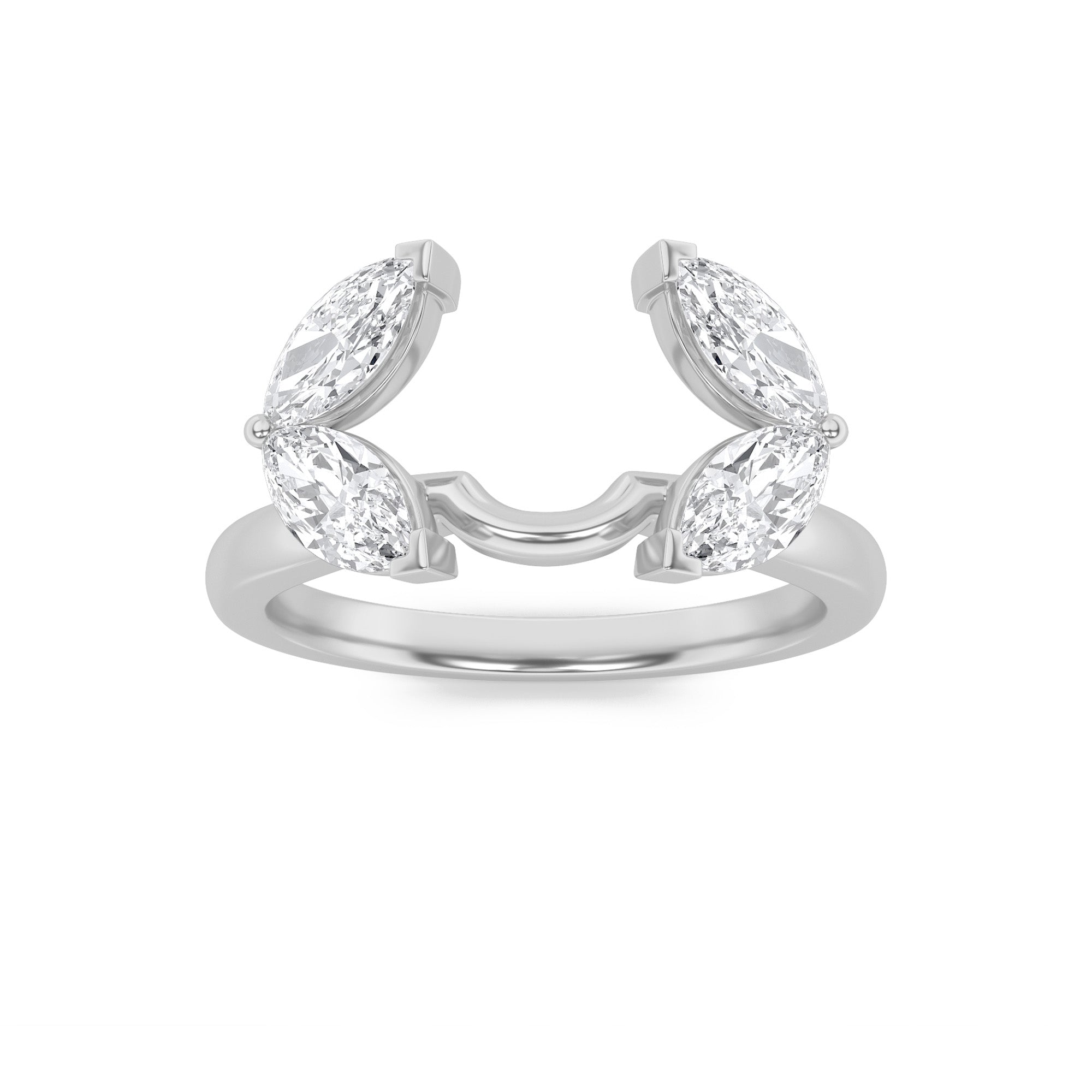 1CTW Marquise Shaped Lab Grown Diamond (F/VS) Wrap Ring in 14K Gold