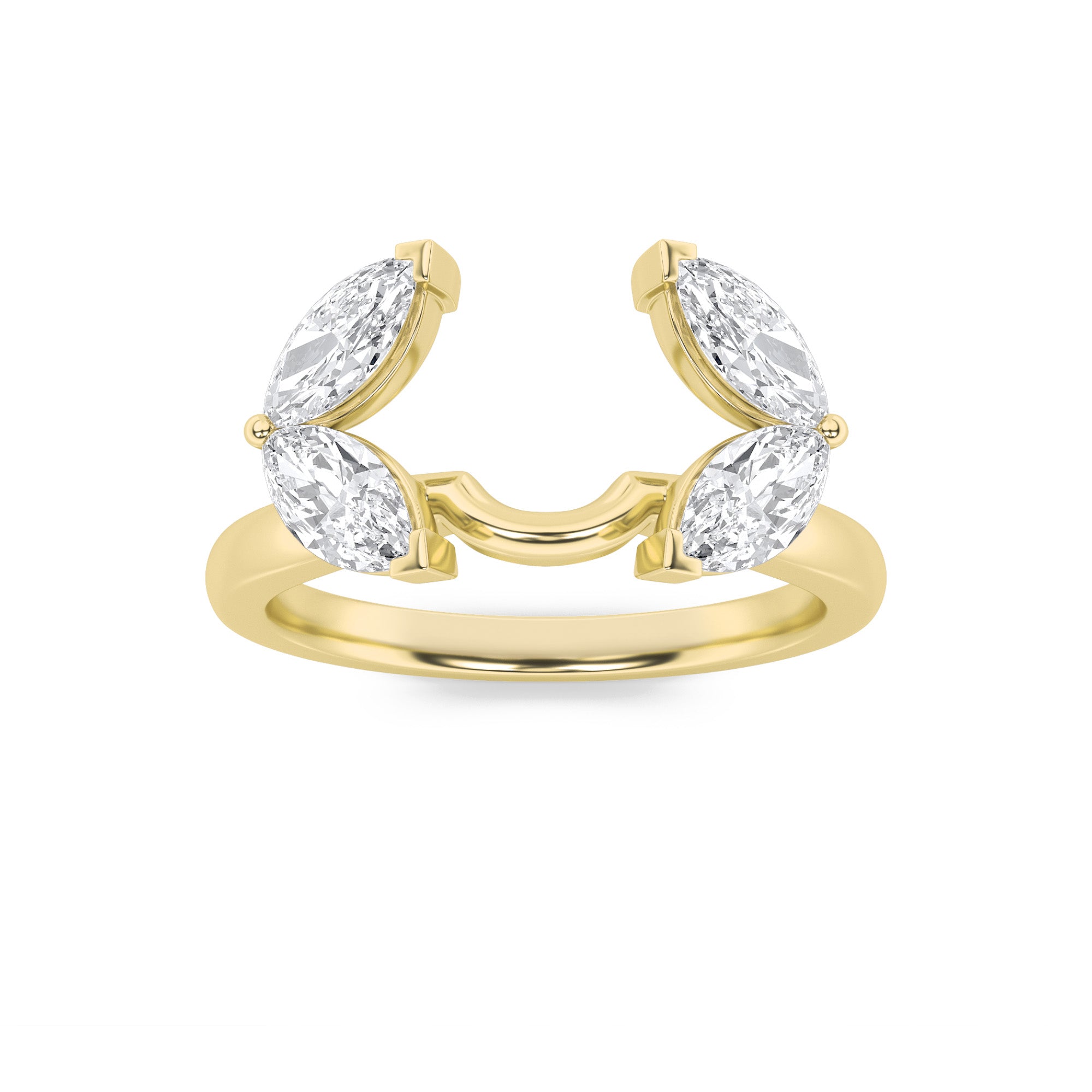1CTW Marquise Shaped Lab Grown Diamond (F/VS) Wrap Ring in 14K Gold
