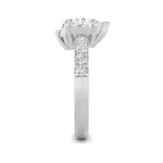 3CTW Round Shaped Lab Grown Diamond (F/VS) Toi et Moi Engagement Ring in 14K Gold
