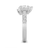 3CTW Round Shaped Lab Grown Diamond (F/VS) Toi et Moi Engagement Ring in 14K Gold