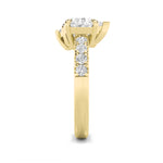 3CTW Round Shaped Lab Grown Diamond (F/VS) Toi et Moi Engagement Ring in 14K Gold