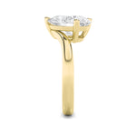 3CTW Pear Shaped Lab Grown Diamond (F/VS) Toi et Moi Engagement Ring in 14K Gold