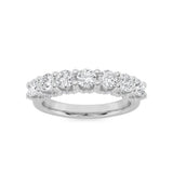 1CTW Round Shaped Lab Grown Diamond (F/VS) Accented Double Halo Set of Band and  Ring in 14K Gold