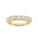 1CTW Round Shaped Lab Grown Diamond (F/VS) Accented Double Halo Set of Band and  Ring in 14K Gold