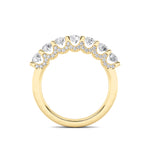 1CTW Round Shaped Lab Grown Diamond (F/VS) Accented Double Halo Set of Band and  Ring in 14K Gold