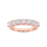 1CTW Round Shaped Lab Grown Diamond (F/VS) Accented Double Halo Set of Band and  Ring in 14K Gold