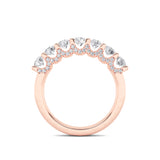 1CTW Round Shaped Lab Grown Diamond (F/VS) Accented Double Halo Set of Band and  Ring in 14K Gold