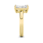 3CTW Emerald Shaped Lab Grown Diamond (F/VS) Toi et Moi Engagement Ring in 14K Gold