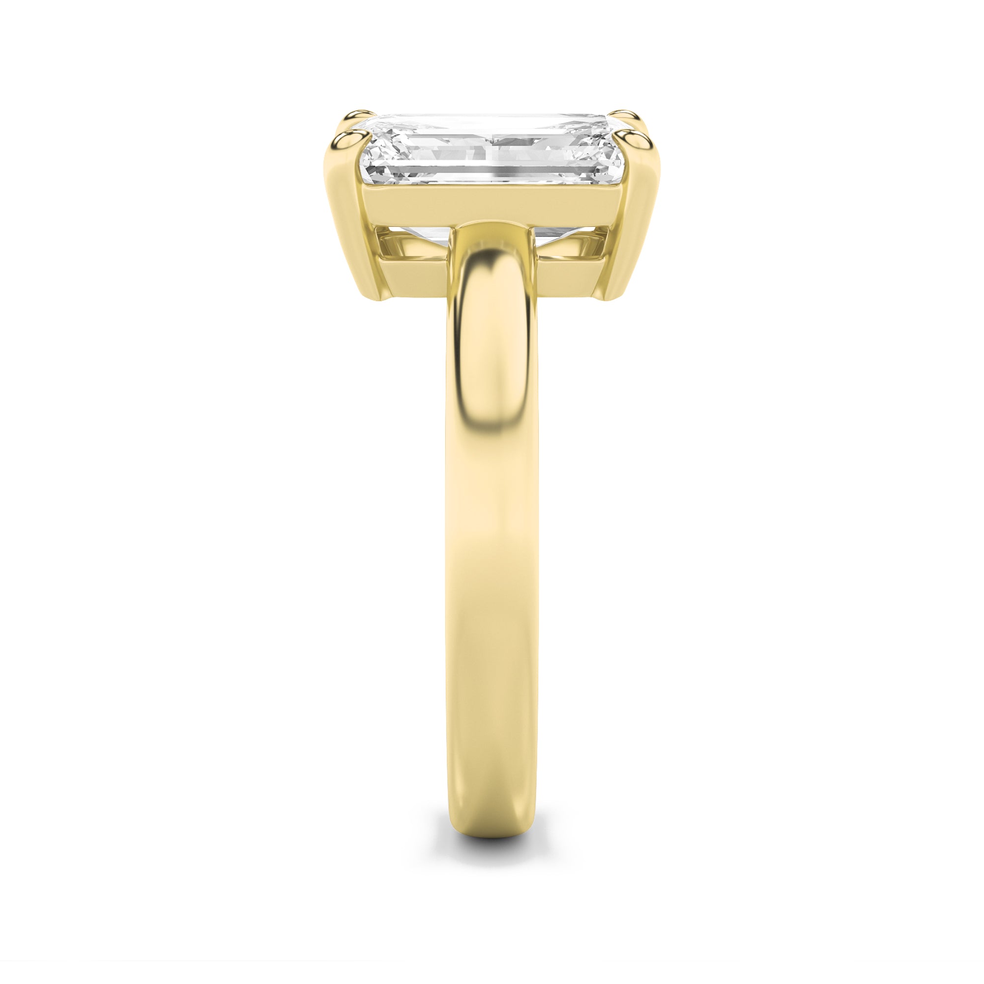 3CTW Emerald Shaped Lab Grown Diamond (F/VS) Toi et Moi Engagement Ring in 14K Gold