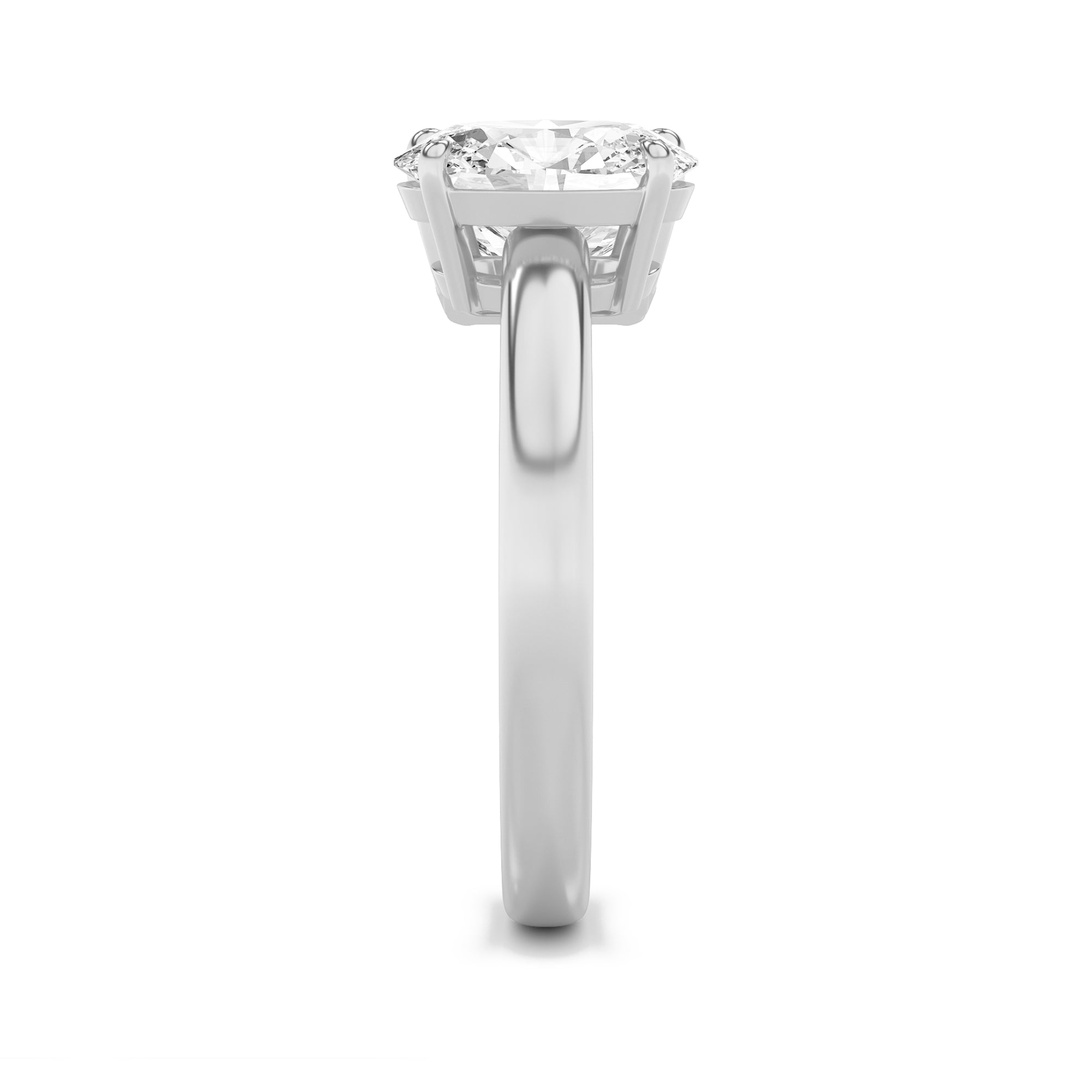 3CTW Emerald Shaped Lab Grown Diamond (F/VS) Toi et Moi Engagement Ring in 14K Gold