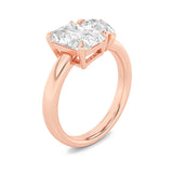 3CTW Radiant Shaped Lab Grown Diamond (F/VS) Toi et Moi Fashiion Ring in 14K Gold