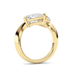 3CTW Pear Shaped Lab Grown Diamond (G/VS) Toi et Moi Engagement Ring in 14K Gold