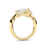 3CTW Pear Shaped Lab Grown Diamond (G/VS) Toi et Moi Engagement Ring in 14K Gold