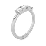 0.75CTW Round Shaped Lab Grown Diamond (F/VS) Three Stone Band Ring in 14K Gold