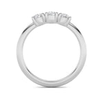0.75CTW Round Shaped Lab Grown Diamond (F/VS) Three Stone Band Ring in 14K Gold