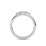 0.75CTW Round Shaped Lab Grown Diamond (F/VS) Three Stone Band Ring in 14K Gold