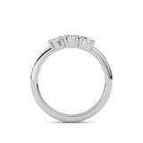 0.75CTW Round Shaped Lab Grown Diamond (F/VS) Three Stone Band Ring in 14K Gold