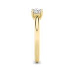 1CTW Round Shaped Lab Grown Diamond (F/VS) Three Stone Band Ring in 14K Gold