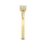 1.5CTW Round Shaped Lab Grown Diamond (F/VS) Three Stone Band Ring in 14K Gold