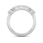 3CTW Round Shaped Lab Grown Diamond (F/VS) Five Stone Band Ring in 14K White Gold
