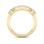 1.5CTW Round Shaped Lab Grown Diamond (F/VS) Five Stone Band Ring in 14K Gold
