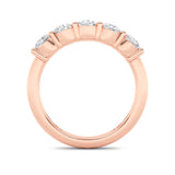 1.5CTW Round Shaped Lab Grown Diamond (F/VS) Five Stone Band Ring in 14K Gold
