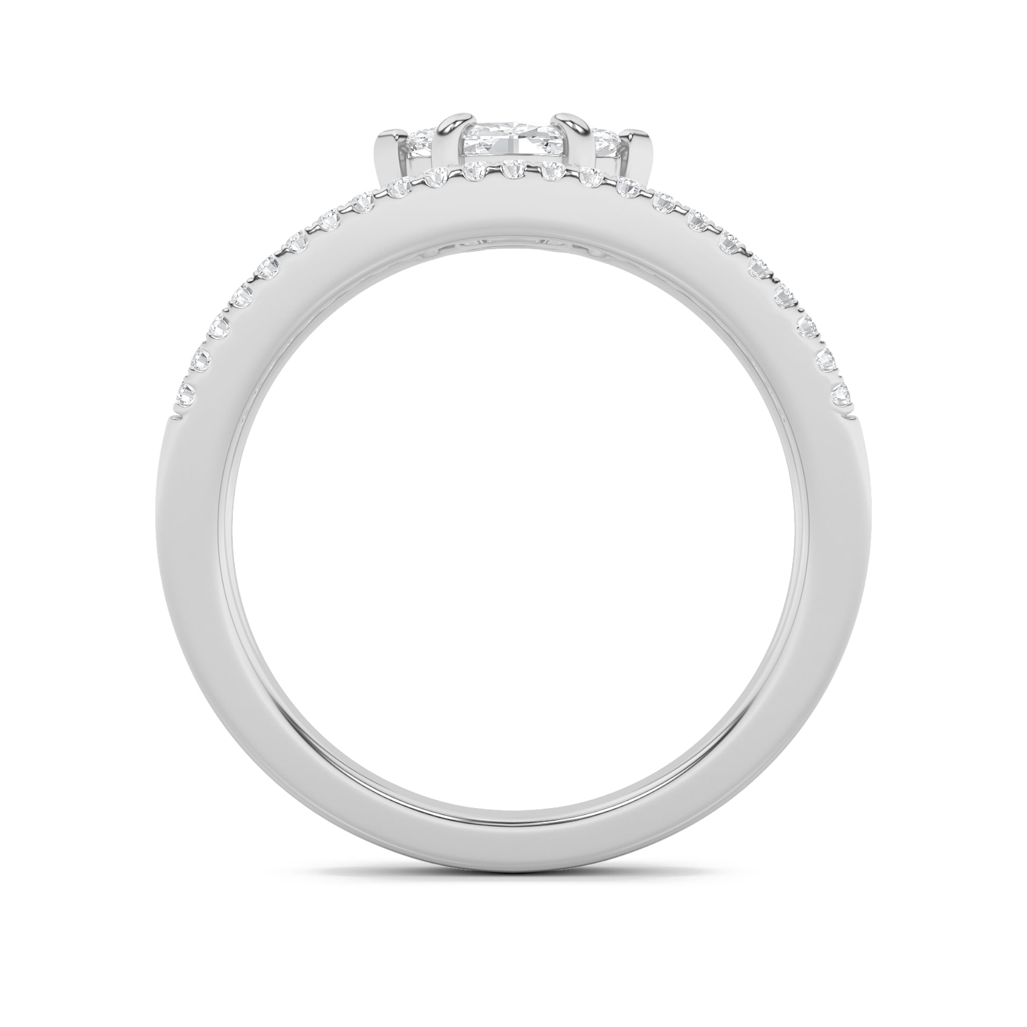 0.5CTW Marquise Shaped Lab Grown Diamond (F/VS) Fashion Ring in 14K Gold