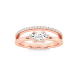 0.5CTW Marquise Shaped Lab Grown Diamond (F/VS) Fashion Ring in 14K Gold