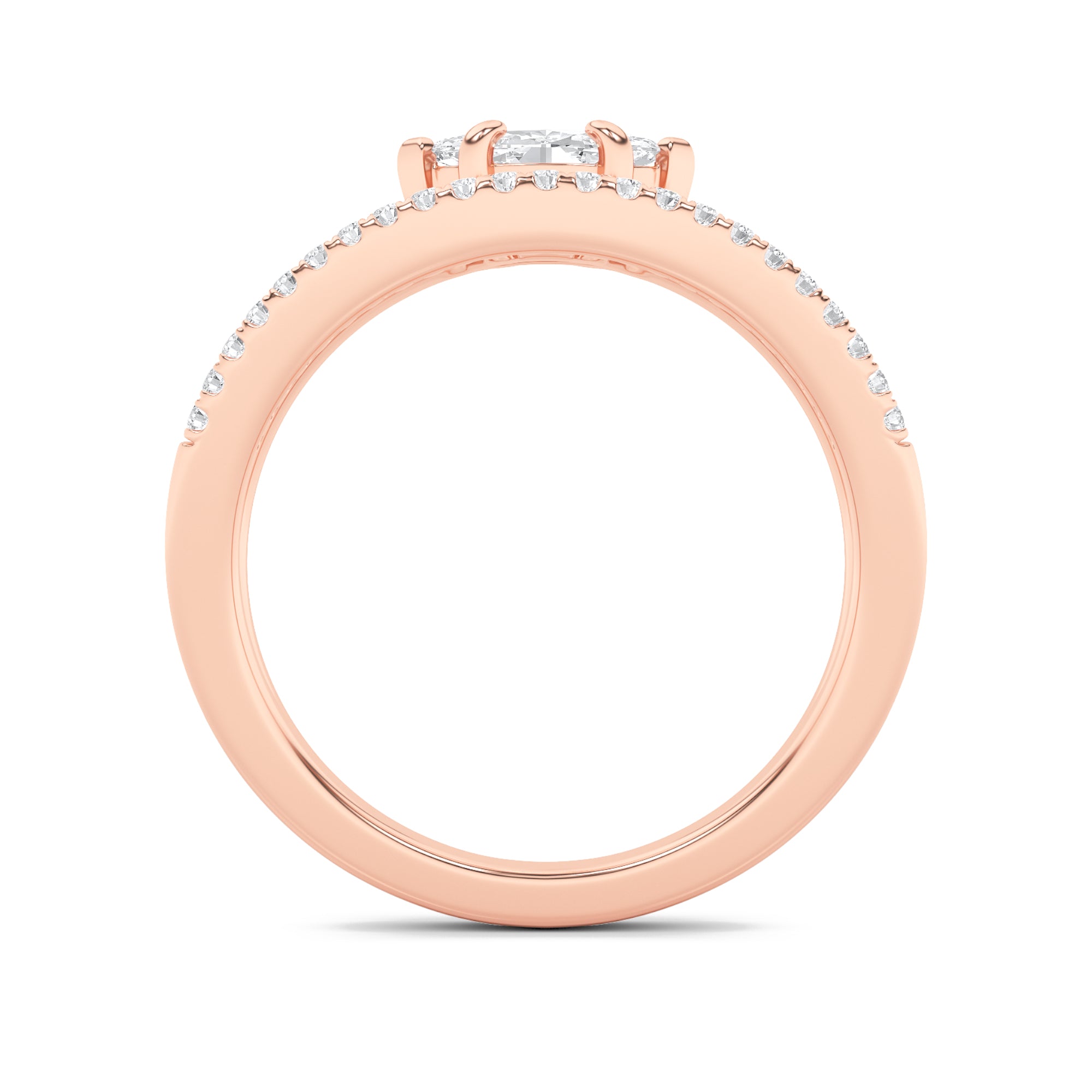 0.5CTW Marquise Shaped Lab Grown Diamond (F/VS) Fashion Ring in 14K Gold