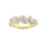 1.5CTW Mix Shaped Lab Grown Diamond (F/VS) Five Stone Ring in 14K Gold