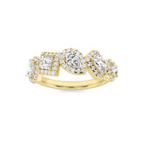 1.5CTW Mix Shaped Lab Grown Diamond (F/VS) Five Stone Ring in 14K Gold