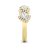 1.5CTW Mix Shaped Lab Grown Diamond (F/VS) Five Stone Ring in 14K Gold