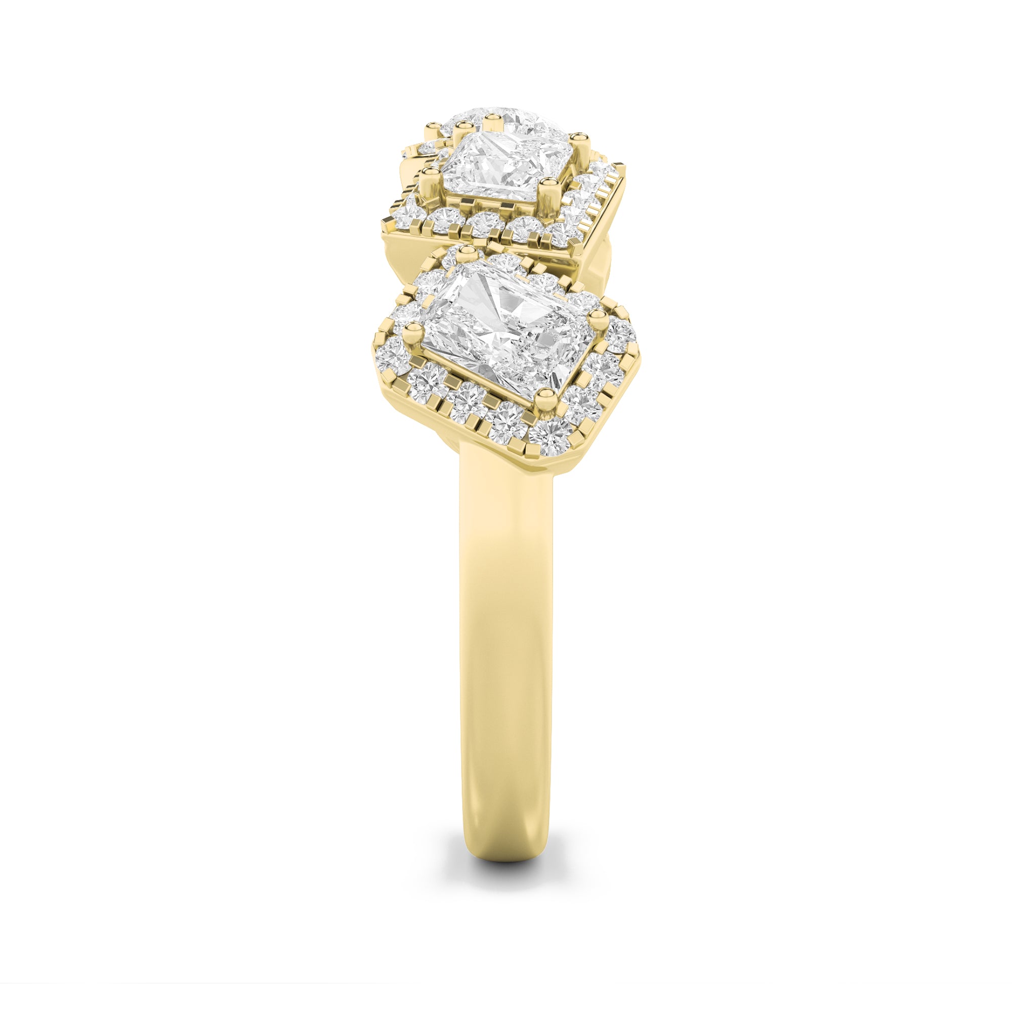 1.5CTW Mix Shaped Lab Grown Diamond (F/VS) Five Stone Ring in 14K Gold