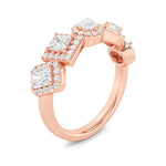 1.5CTW Mix Shaped Lab Grown Diamond (F/VS) Five Stone Ring in 14K Gold