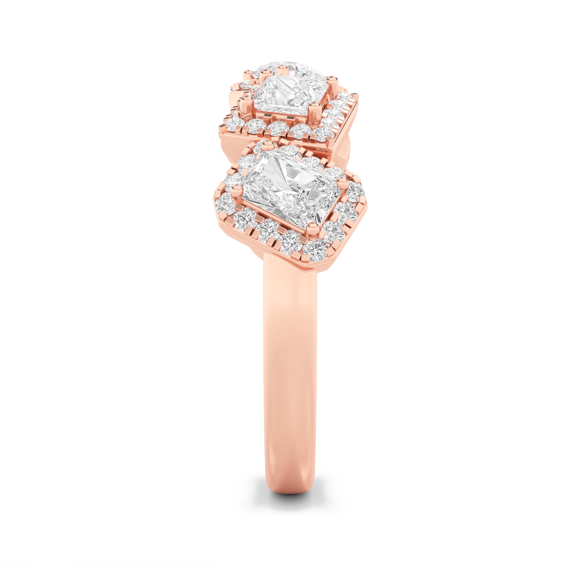1.5CTW Mix Shaped Lab Grown Diamond (F/VS) Five Stone Ring in 14K Gold