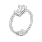 1.5CTW Pear Shaped Lab Grown Diamond (F/VS) Toi et Moi Fashion Ring in 14K Gold
