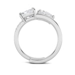 1.5CTW Pear Shaped Lab Grown Diamond (F/VS) Toi et Moi Fashion Ring in 14K Gold