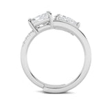 1.5CTW Pear Shaped Lab Grown Diamond (F/VS) Toi et Moi Fashion Ring in 14K Gold